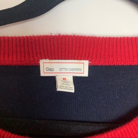 GAP Cotton Cashmere Red Long Sleeve Crew Neck Shirt - Picture 6 of 7